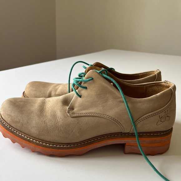 Fluevog Camel leather sporty oxfords size 9.5 USA Women - Picture 6 of 8